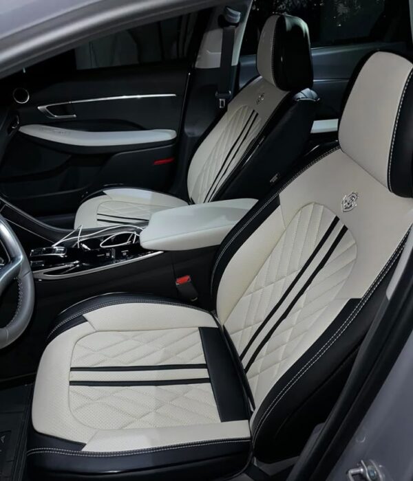 ANKIV Universal Fit Waterproof Breathable Nappa Leather Automotive Vehicle Car Seat Covers Set Cushion Protector for Sedan SUV